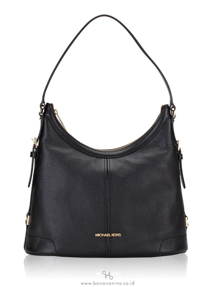 MICHAEL KORS Ginger Leather Large Shoulder Black