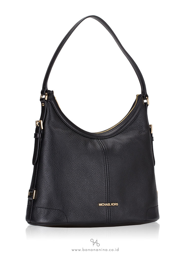 MICHAEL KORS Ginger Leather Large Shoulder Black