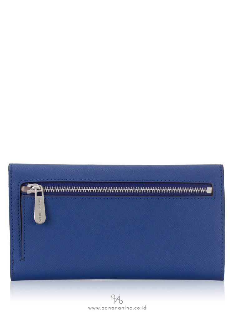MICHAEL KORS Jet Set Travel Large Trifold Wallet Sapphire