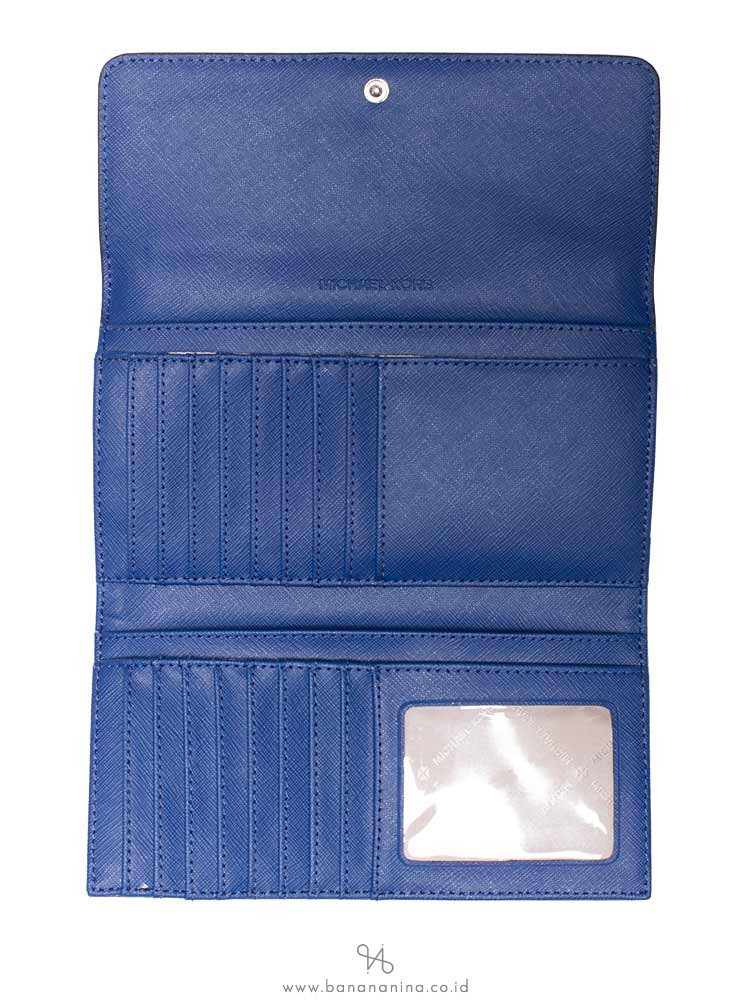 MICHAEL KORS Jet Set Travel Large Trifold Wallet Sapphire