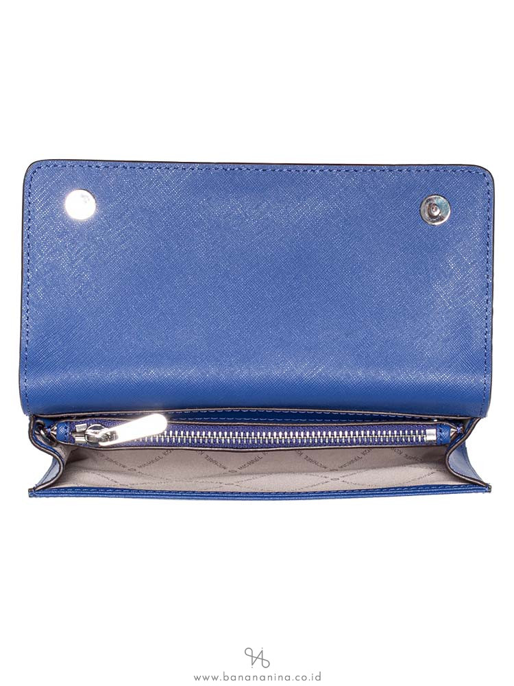 MICHAEL KORS Jet Set Travel 3 In 1 Wristlet Clutch Crossbody Sapphire