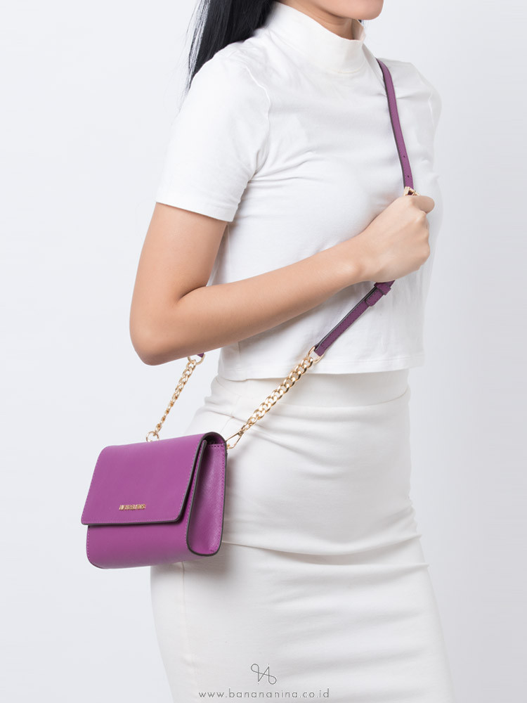 MICHAEL KORS Jet Set Travel 3 In 1 Wristlet Clutch Crossbody Pomegranate