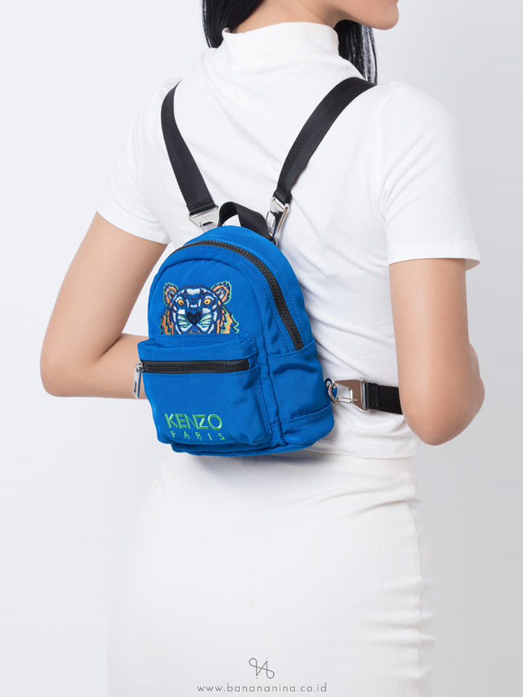 KENZO Tiger Mini Canvas Backpack Cobalt