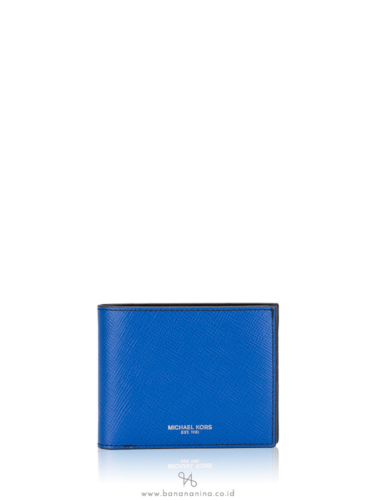 MICHAEL KORS Men Harrison Passcase Billfold Wallet Atlantic Blue
