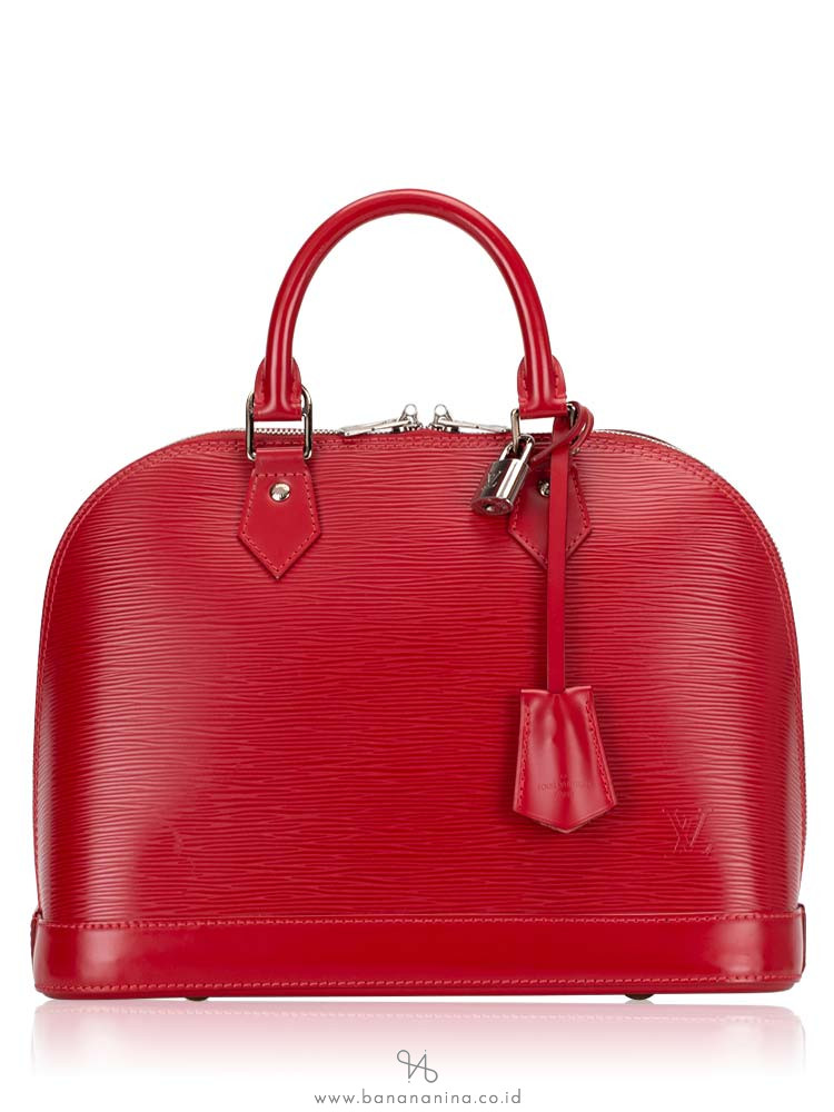 LOUIS VUITTON Epi Alma PM Red