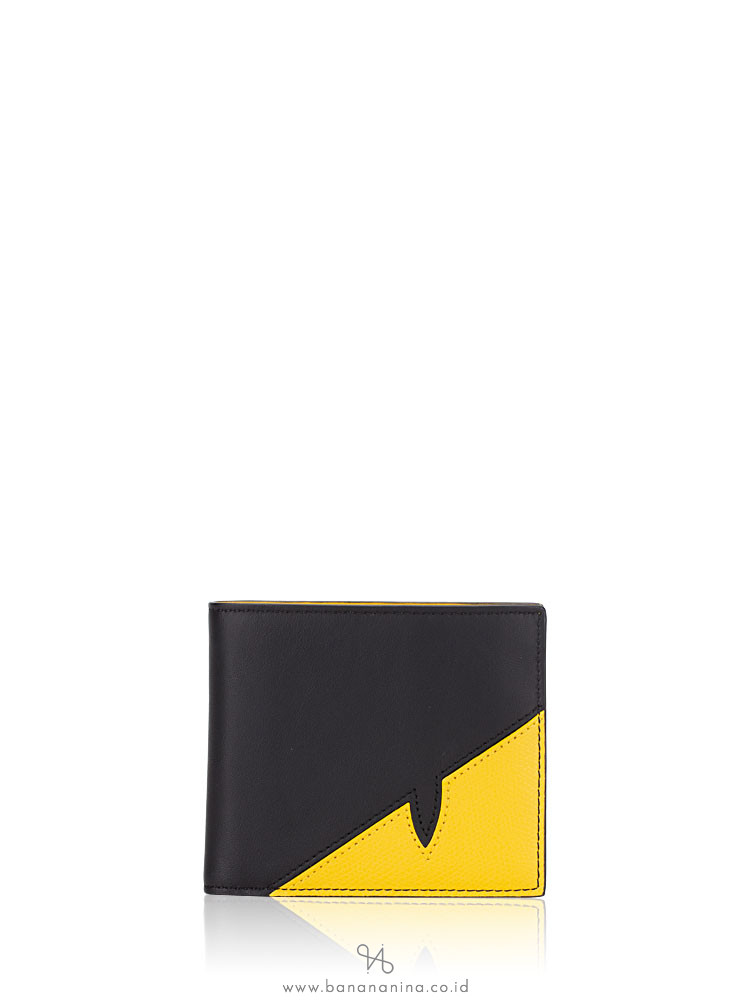 FENDI Vitello Cruise Corner Bugs Wallet Black