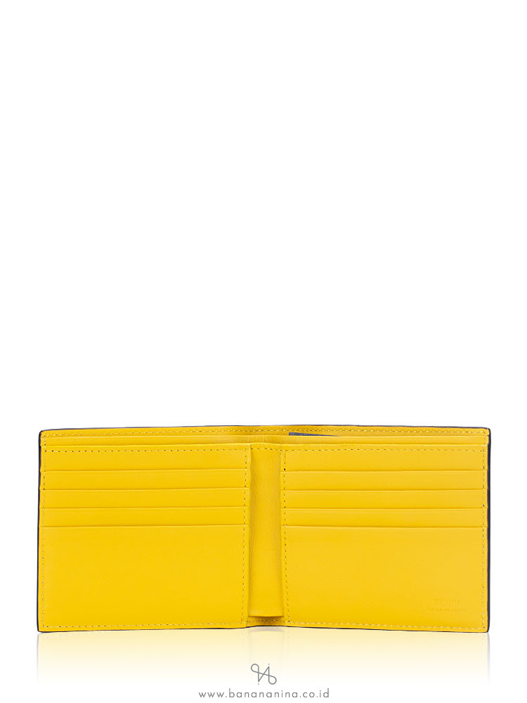 FENDI Vitello Cruise Corner Bugs Wallet Black
