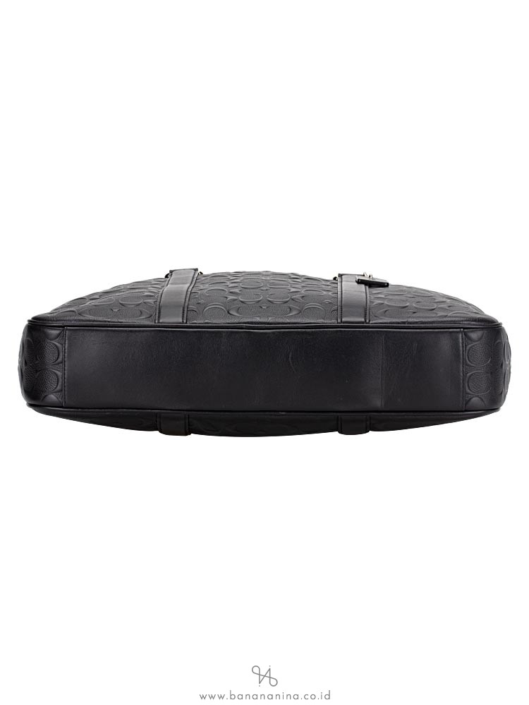 COACH Men 72230 Signature Perry Slim Brief Shoulder Bag Black