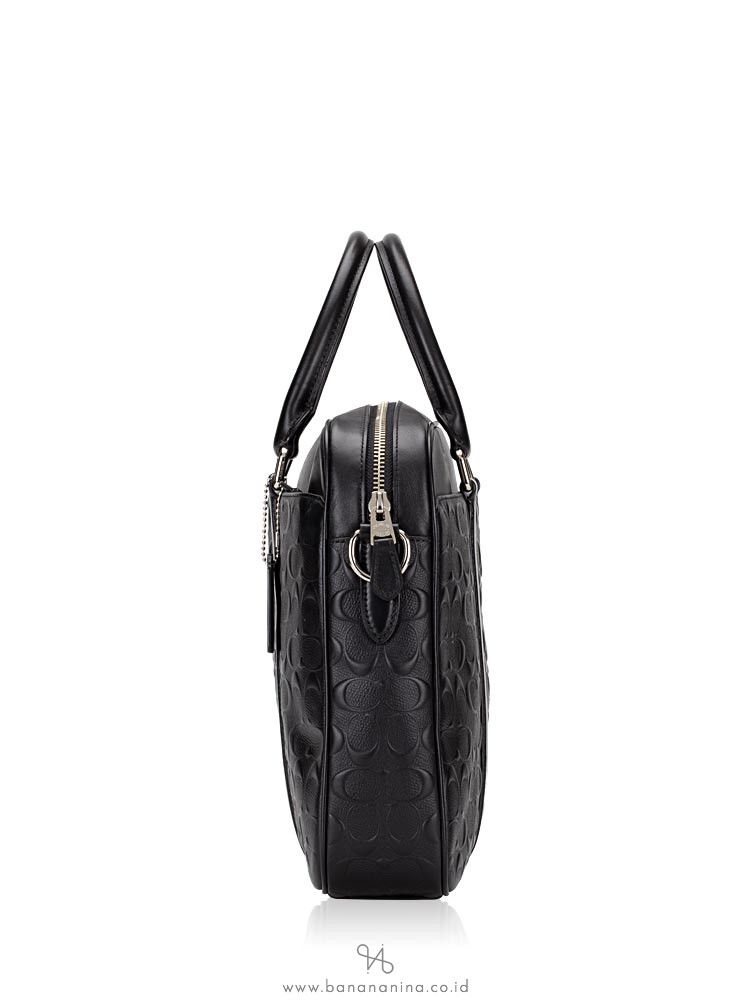 COACH Men 72230 Signature Perry Slim Brief Shoulder Bag Black