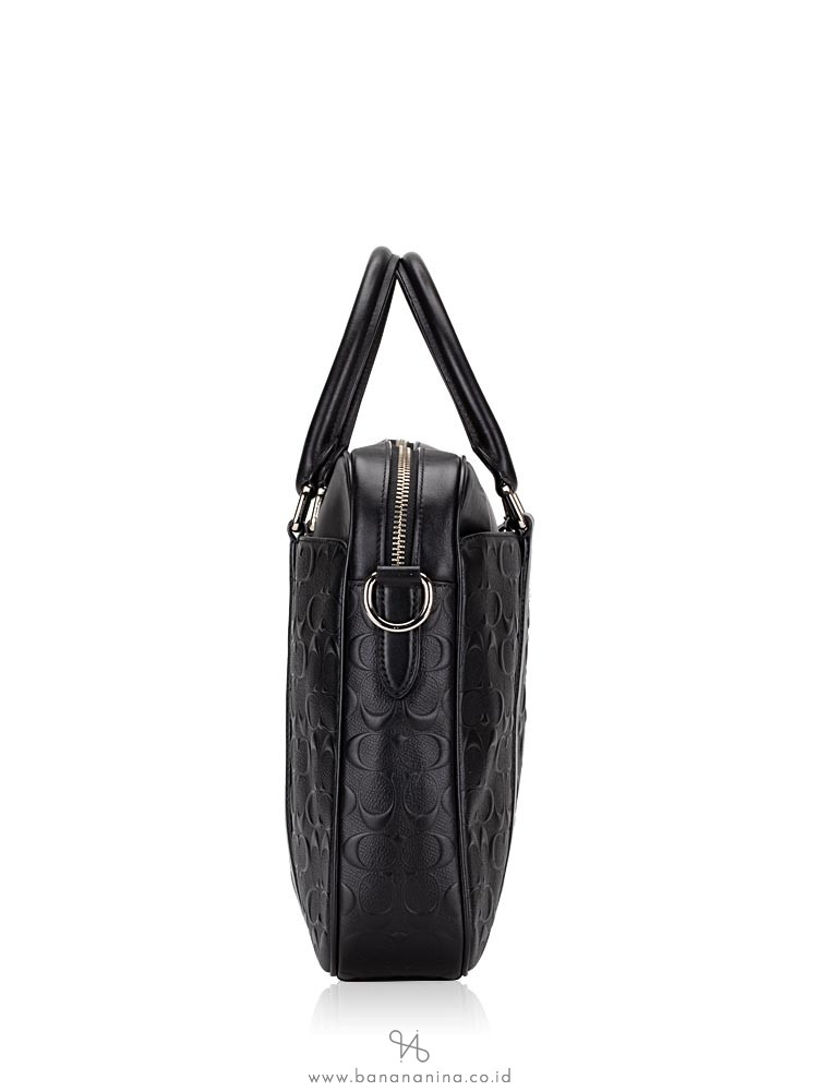 COACH Men 72230 Signature Perry Slim Brief Shoulder Bag Black