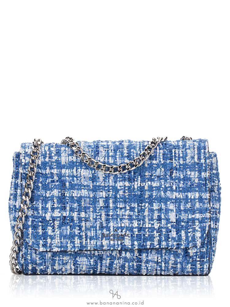 KATE SPADE Briar Lane Quilted Tweed Emelyn Blue