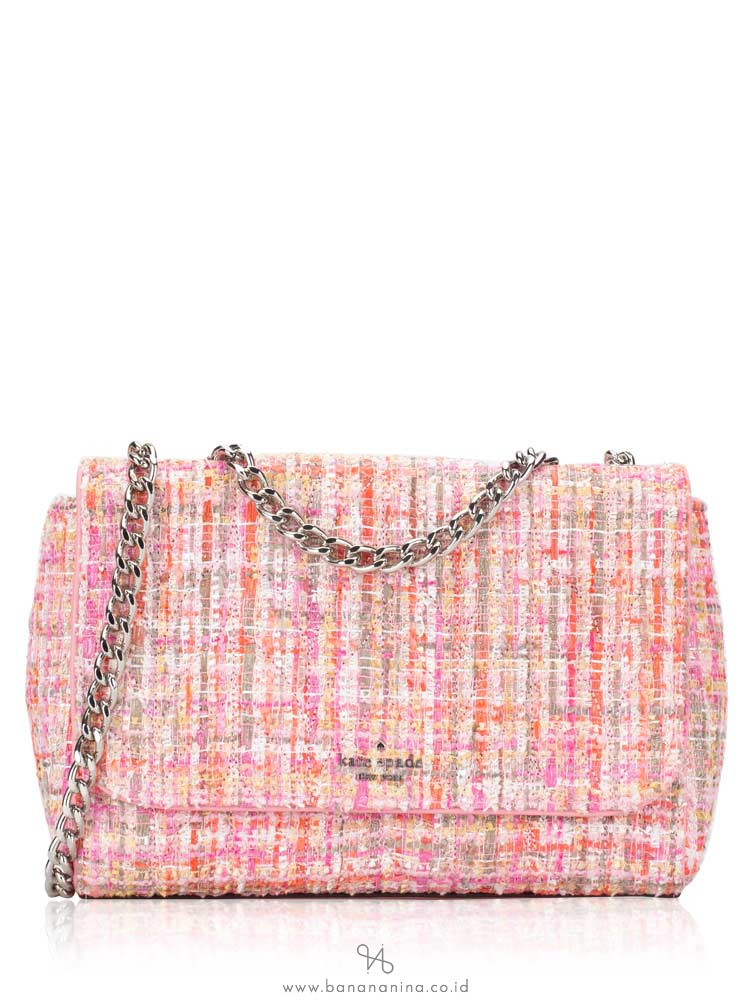 KATE SPADE Briar Lane Quilted Tweed Emelyn Pink Multi