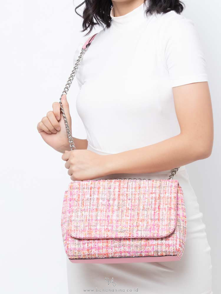 KATE SPADE Briar Lane Quilted Tweed Emelyn Pink Multi