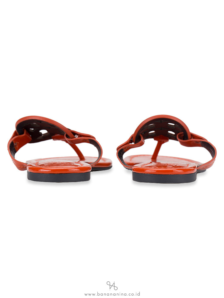 TORY BURCH Miler Leather Thong Orange Sz 6.5