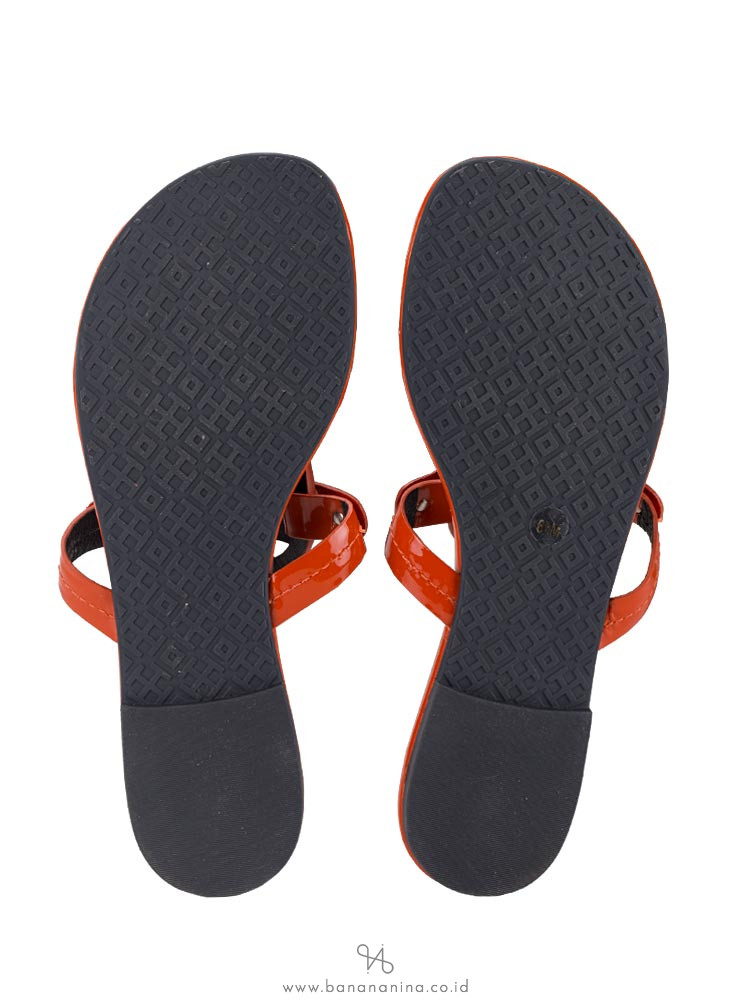 TORY BURCH Miler Leather Thong Orange Sz 6.5