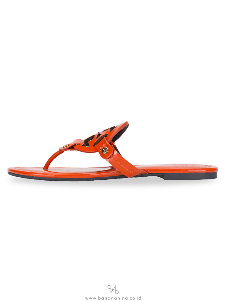 TORY BURCH Miler Leather Thong Orange Sz 6.5