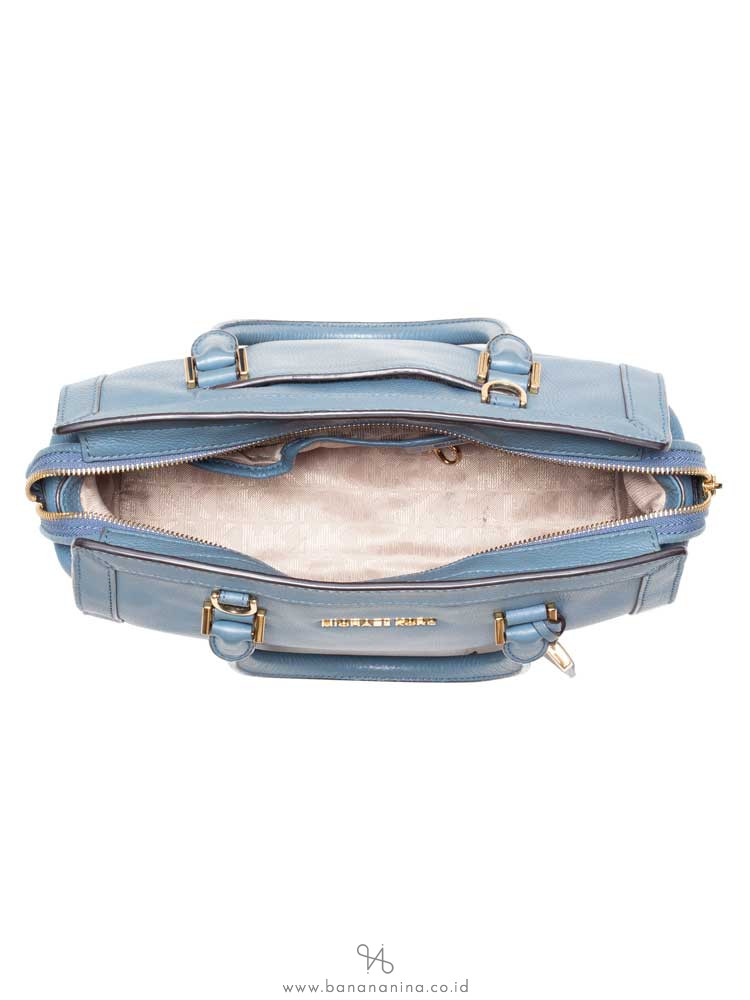 MICHAEL KORS Collins Medium Leather Satchel Cornflower