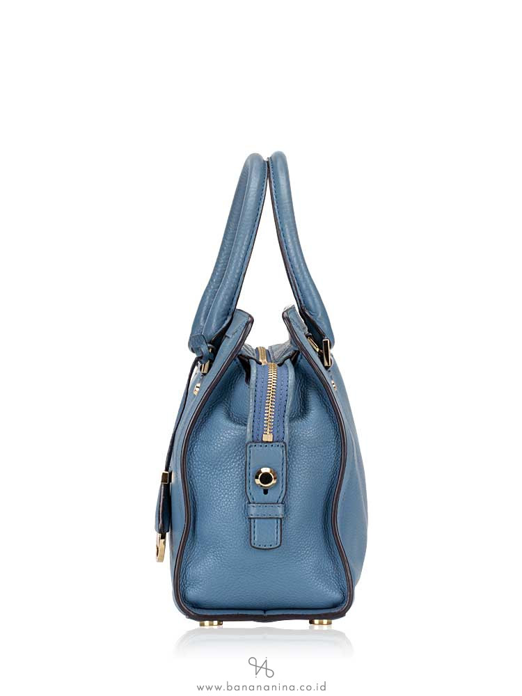 MICHAEL KORS Collins Medium Leather Satchel Cornflower