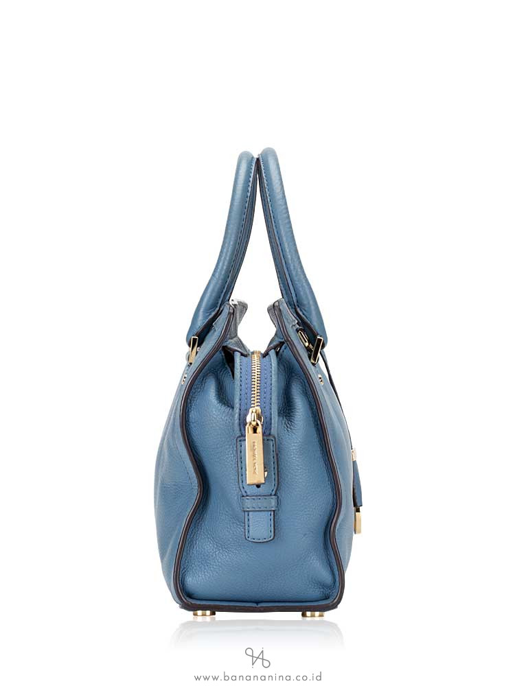 MICHAEL KORS Collins Medium Leather Satchel Cornflower
