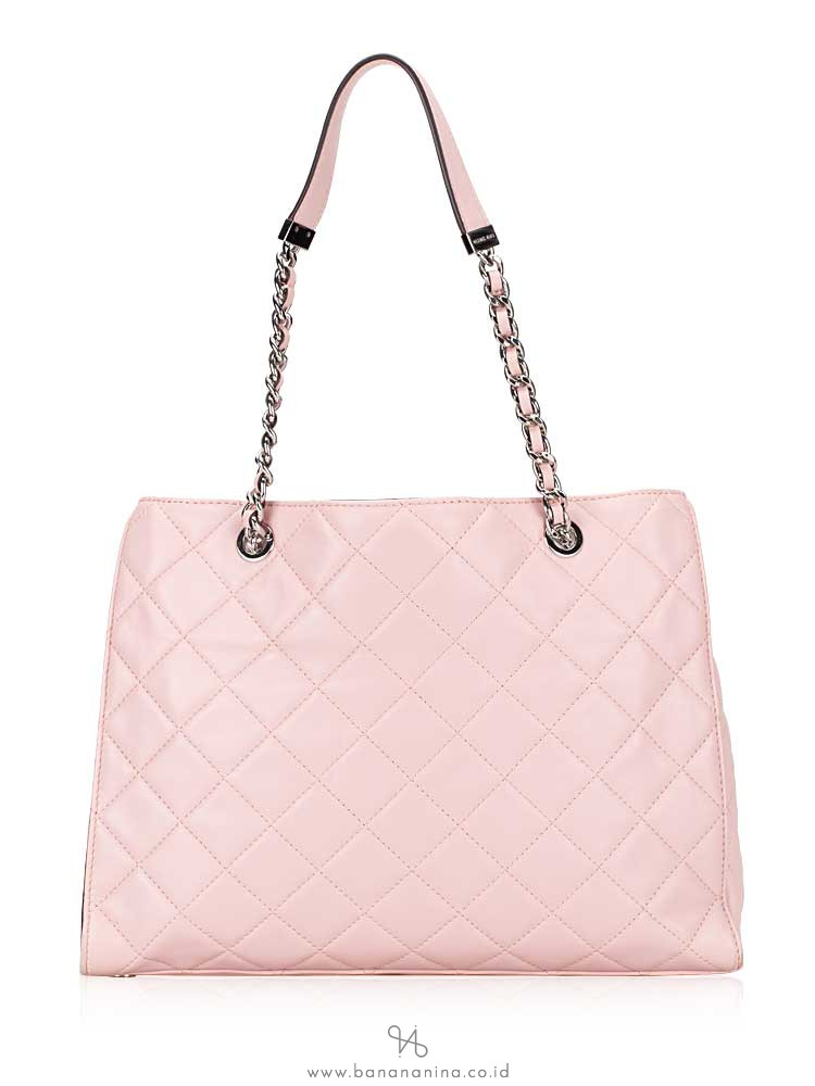MICHAEL KORS Susannah Quilted Leather Large Tote Blossom