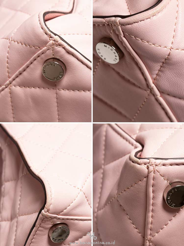 MICHAEL KORS Susannah Quilted Leather Large Tote Blossom