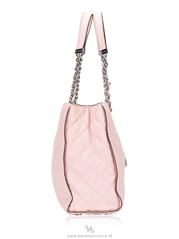 MICHAEL KORS Susannah Quilted Leather Large Tote Blossom