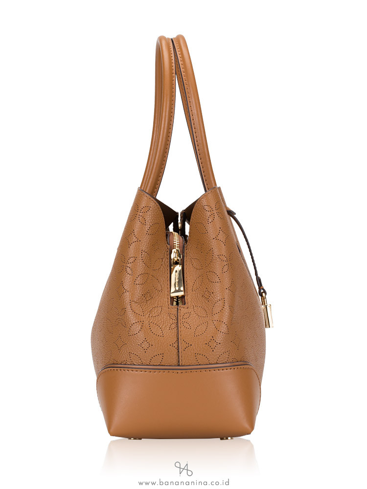 michael michael kors mercer gallery perforated floral center zip tote