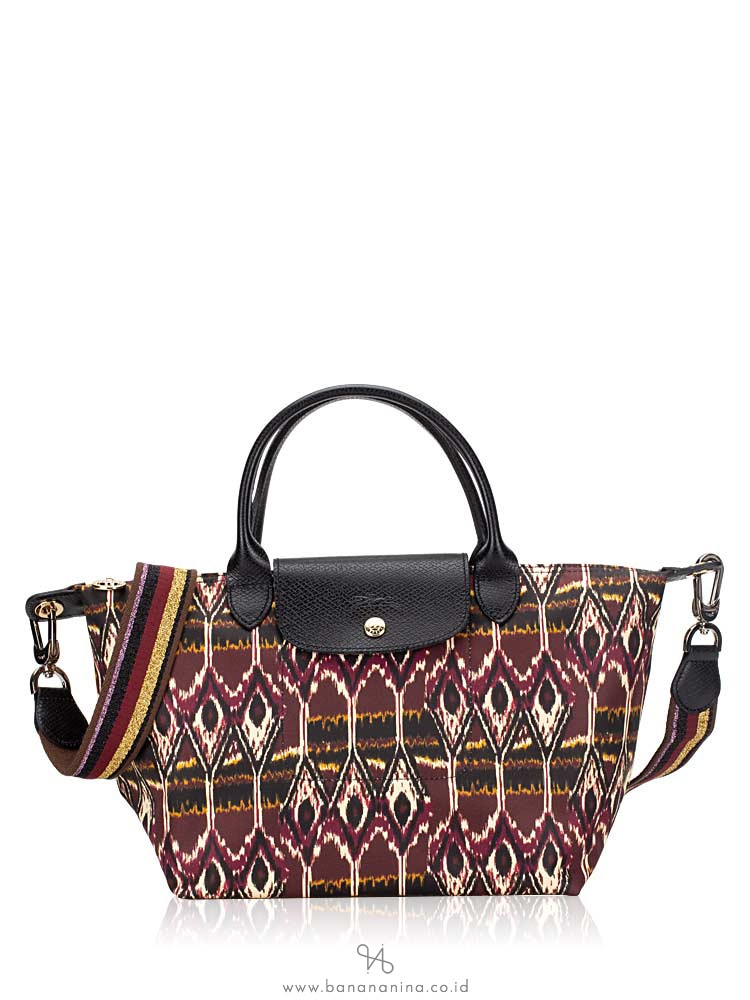 LONGCHAMP Le Pliage Neo Ikat Small SH Burgundy