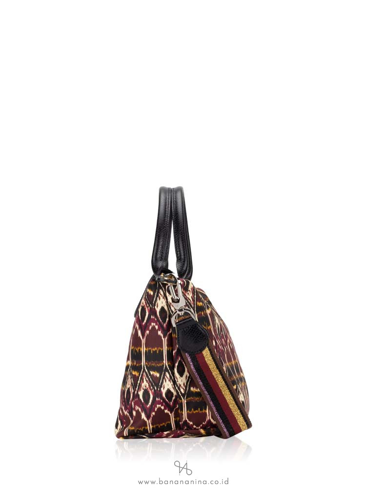 LONGCHAMP Le Pliage Neo Ikat Small SH Burgundy