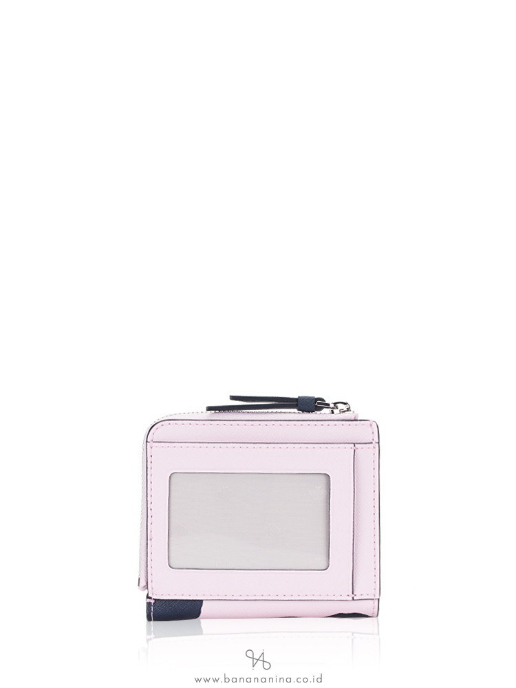 KATE SPADE Cameron Grand Flora Small L-Zip Bifold Wallet Serendipity Pink Multi