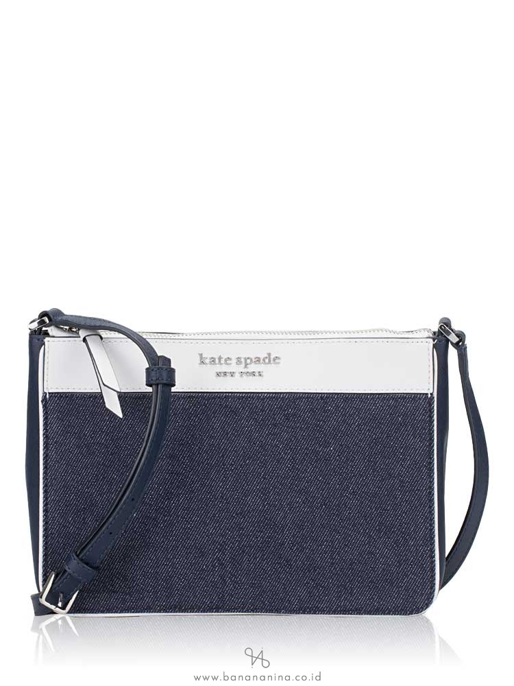 KATE SPADE Cameron Colorblock Medium Top Zip Crossbody Denim Multi