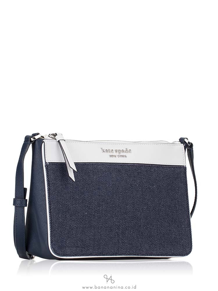 KATE SPADE Cameron Colorblock Medium Top Zip Crossbody Denim Multi