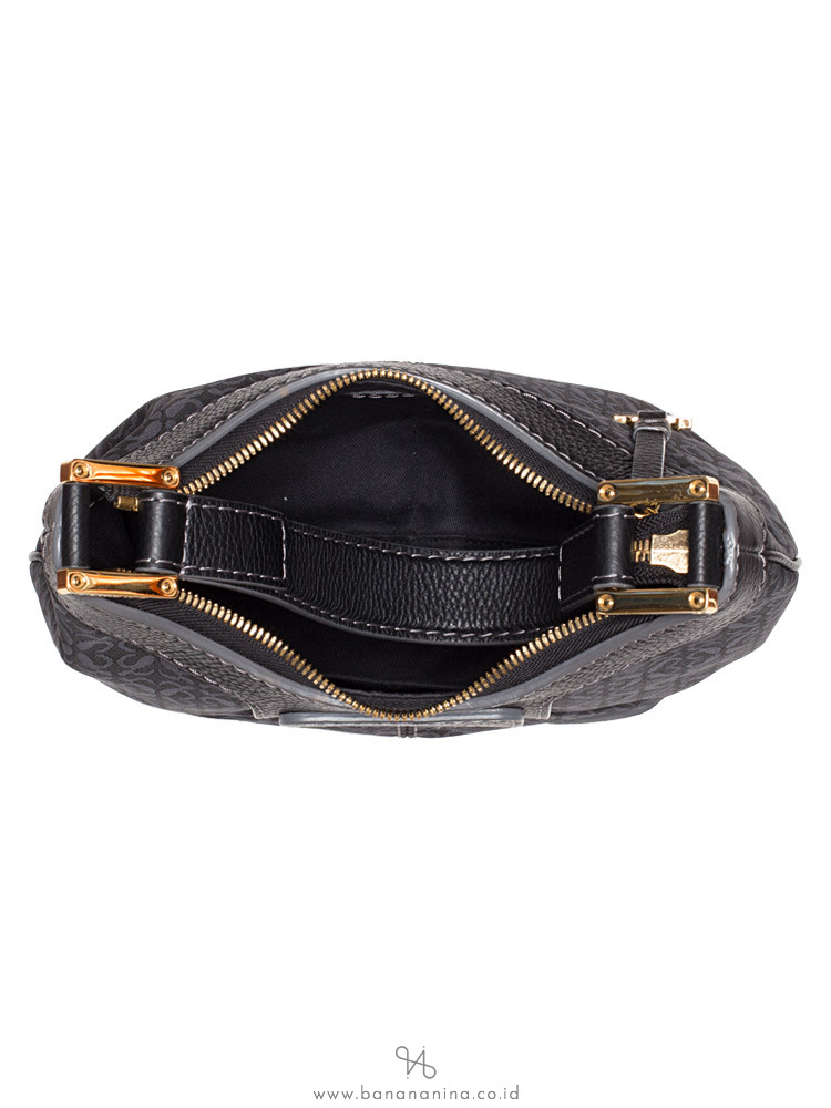 LOEWE Monogram Fabric and Leather Hobo Navy