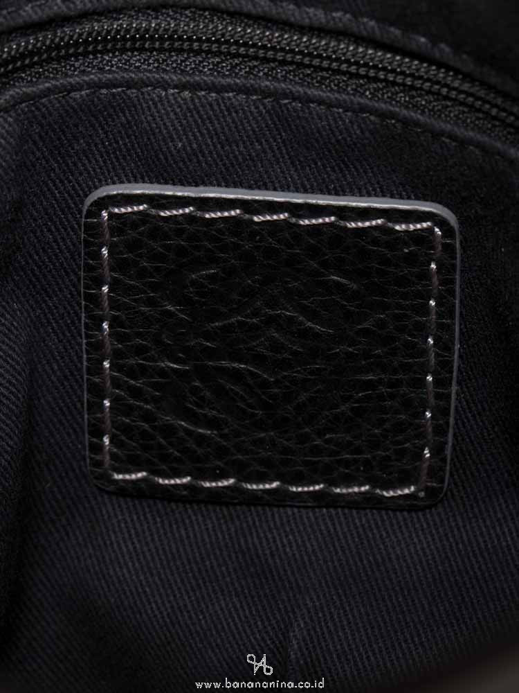 LOEWE Monogram Fabric and Leather Hobo Navy