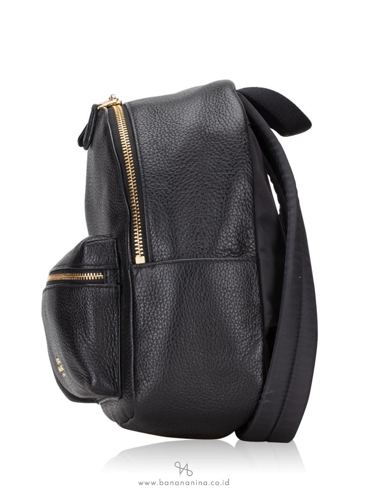 COACH 28995 Pebbled Leather Mini Charlie Backpack Black
