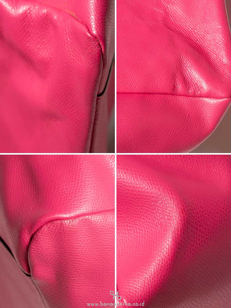 COACH 35702 Crossgrain Leather Diaper Bag Dahlia Pink