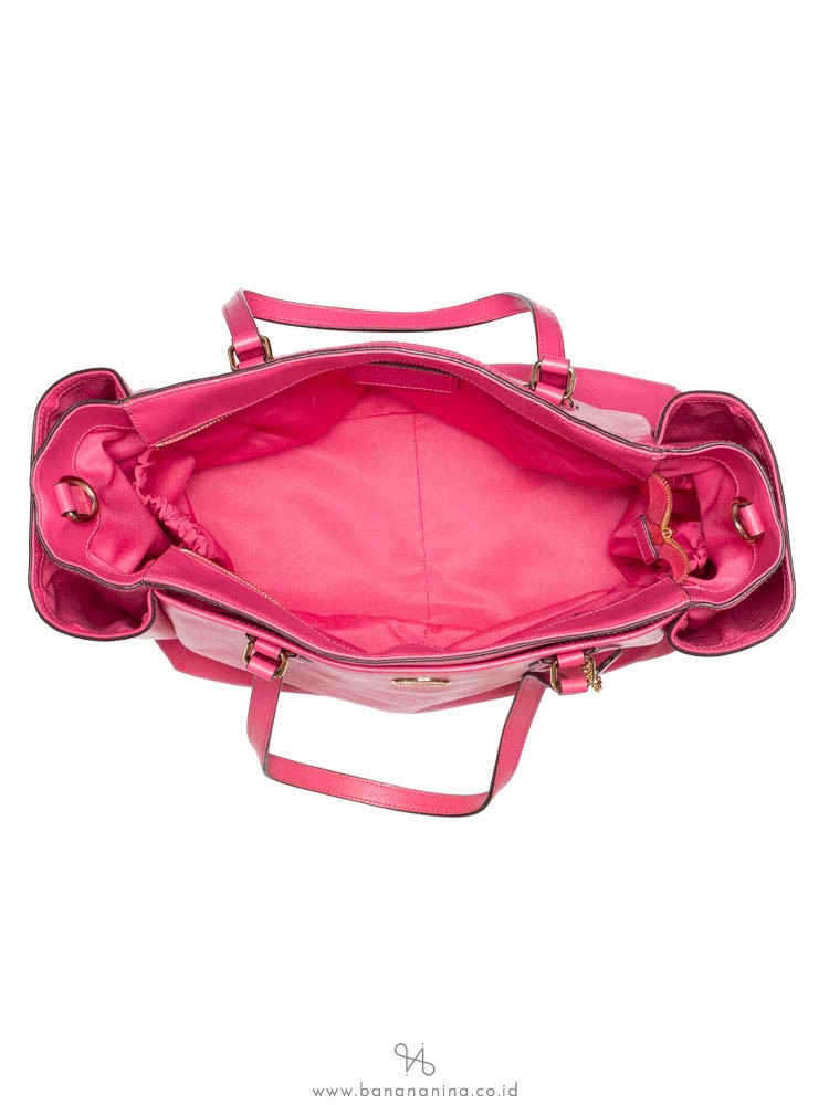 COACH 35702 Crossgrain Leather Diaper Bag Dahlia Pink