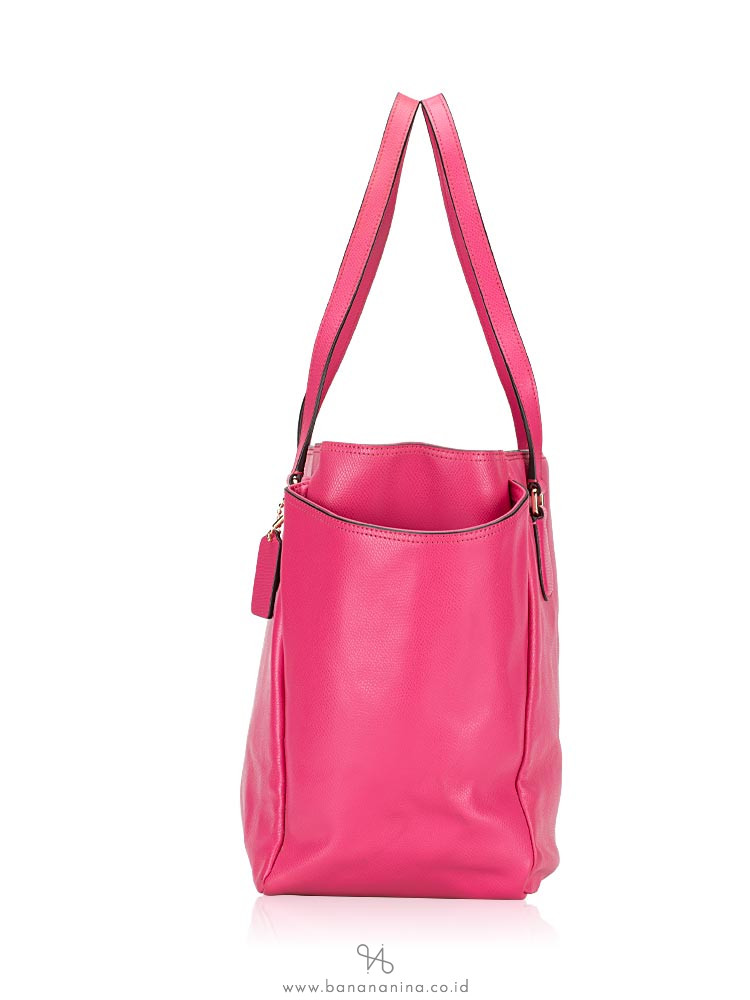 COACH 35702 Crossgrain Leather Diaper Bag Dahlia Pink