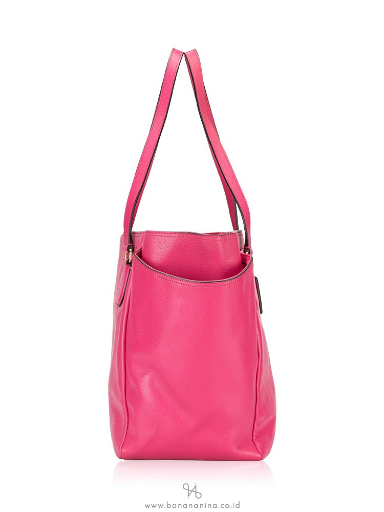 COACH 35702 Crossgrain Leather Diaper Bag Dahlia Pink