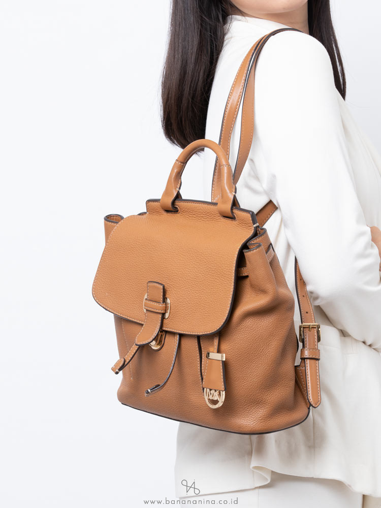 MICHAEL KORS Romy Leather Medium Bacpack Acorn