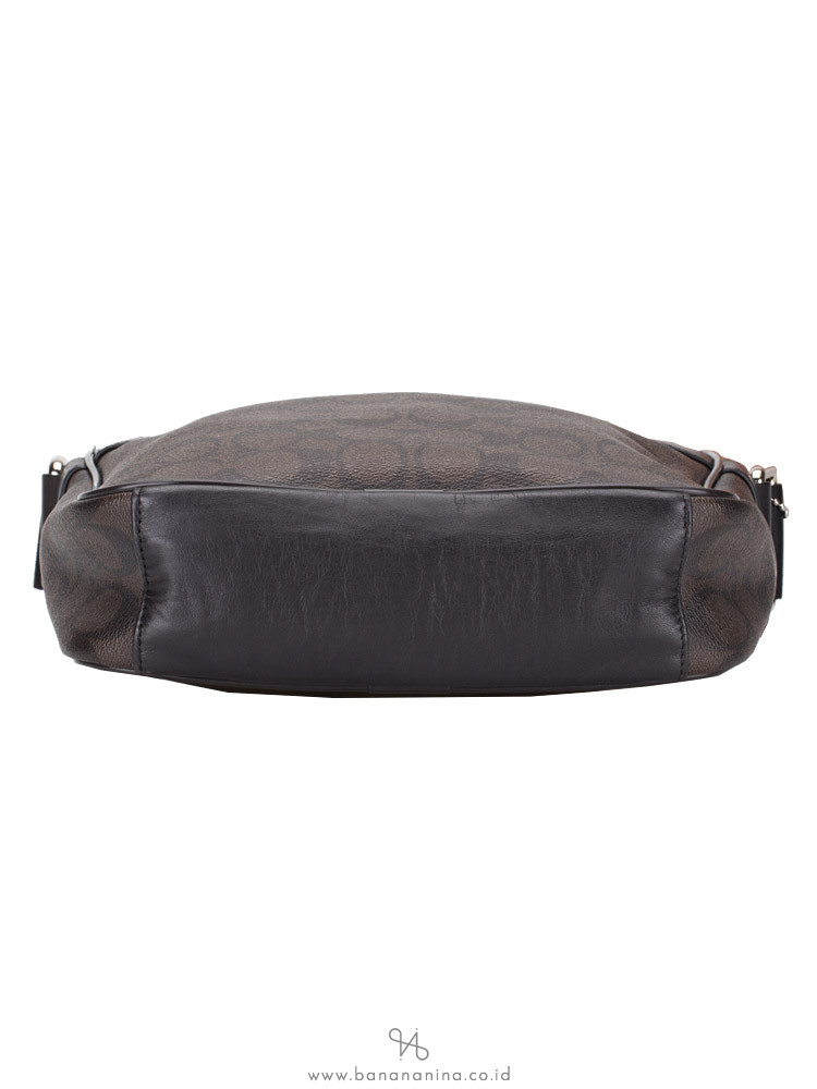 COACH Men 54788 Charles Signature Flight Messenger Mahogany Black