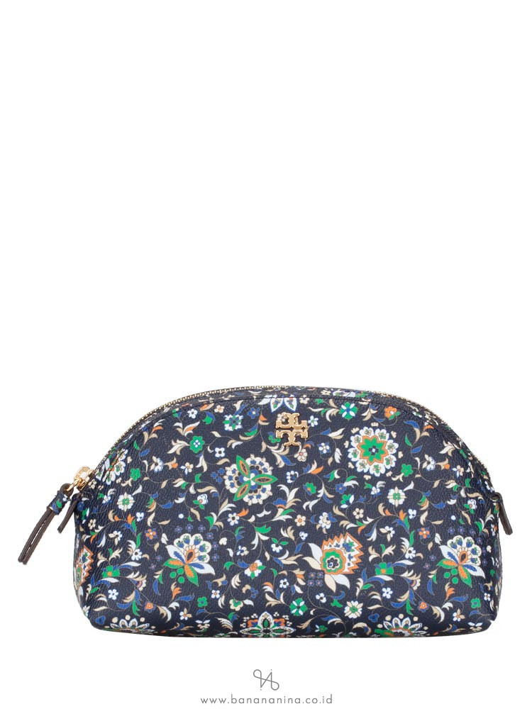TORY BURCH Kerrington Cosmetic Case Navy Soleil
