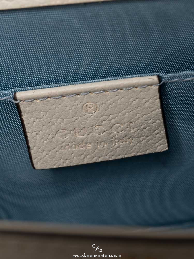 GUCCI Sylvie Bee Star Mini Bag White