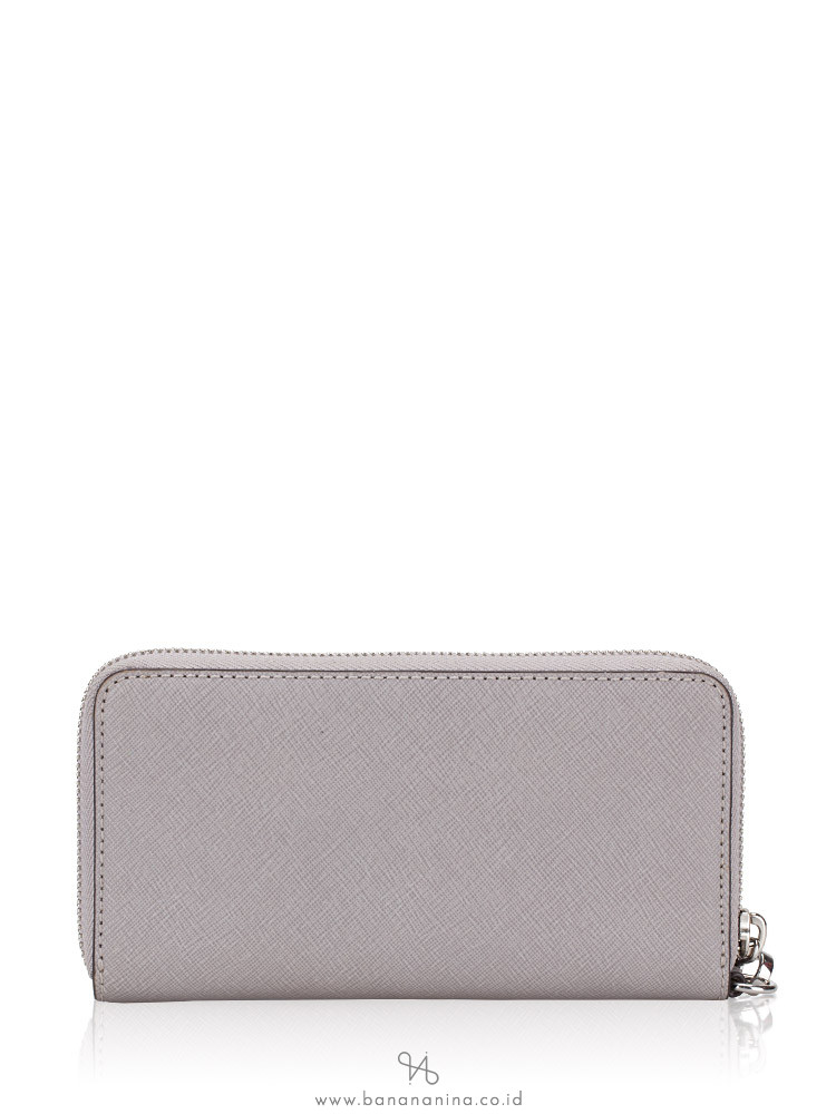 MICHAEL KORS Jet Set Multifunction Large Wristlet Pearl Grey