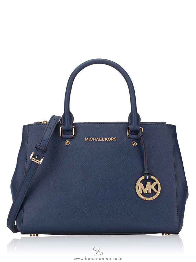 MICHAEL KORS Sutton Medium Satchel Navy