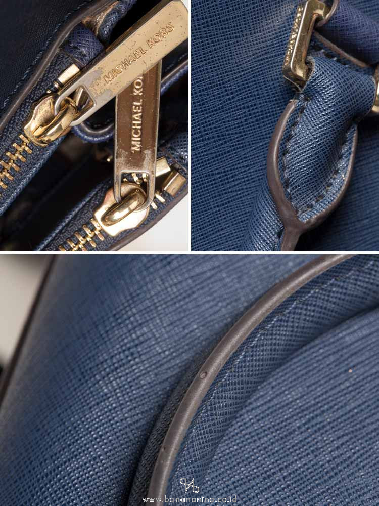 MICHAEL KORS Sutton Medium Satchel Navy