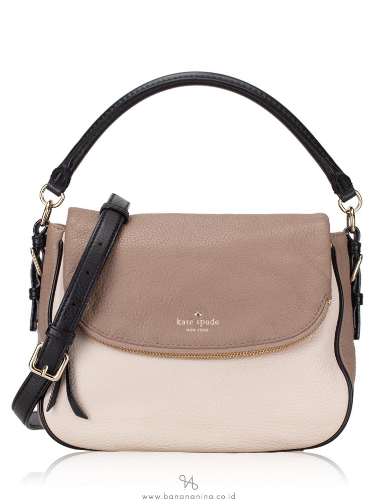 KATE SPADE Cobble Hill Small Devin Pebble Taupe Black