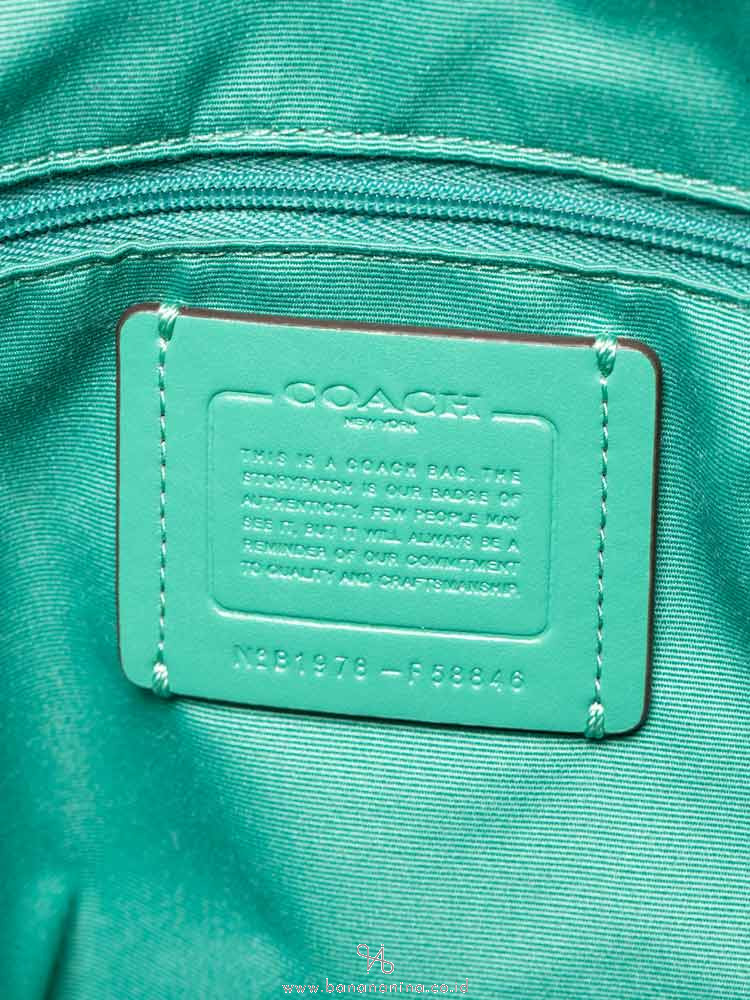 COACH 58846 Crossgrain Leather City Zip Tote Green