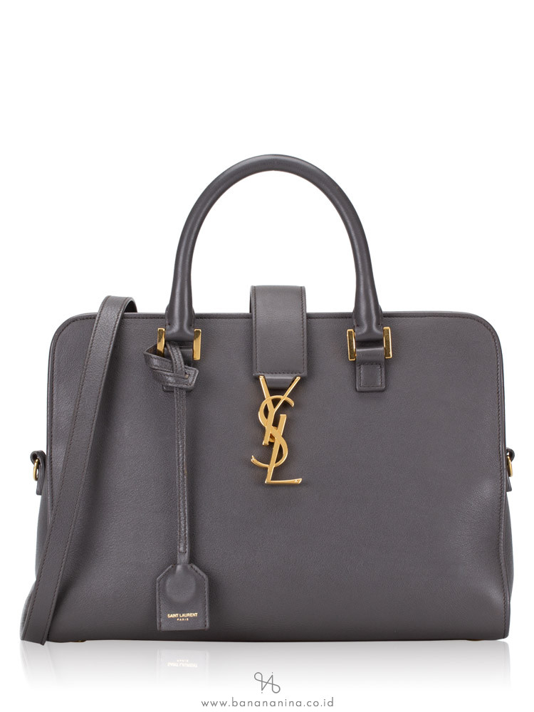 YSL Monogram Small Cabas Fog Grey