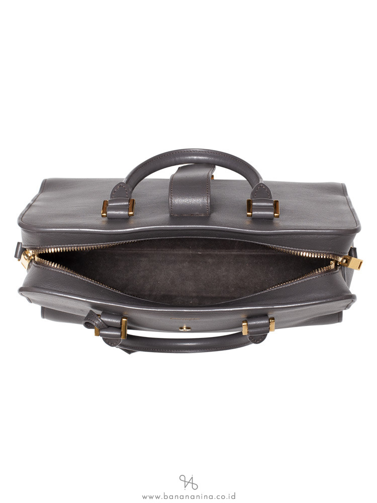YSL Monogram Small Cabas Fog Grey